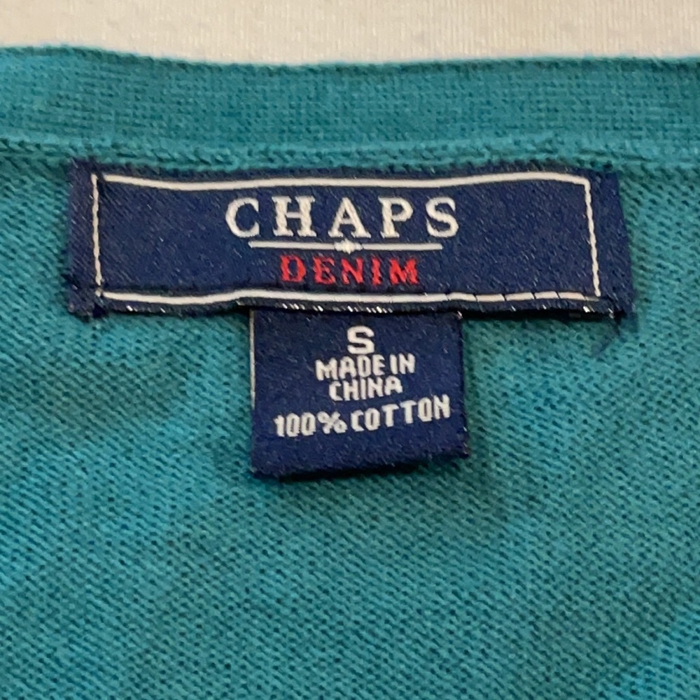 Chaps teal women’s sweater - Picture 3 of 3